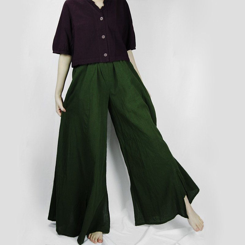 【声声慢】开衩多边形长裤 - 女装长裤 - 棉．麻 