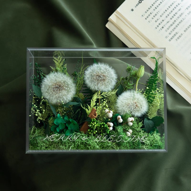 【永生花盒 三主题限定】蒲公英/玫瑰永生花 不凋花摆件 治愈赠 - 干燥花/捧花 - 植物．花 