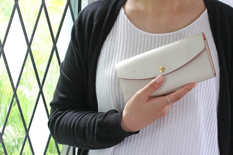 Long Wallet - 皮夹/钱包 - 真皮 白色