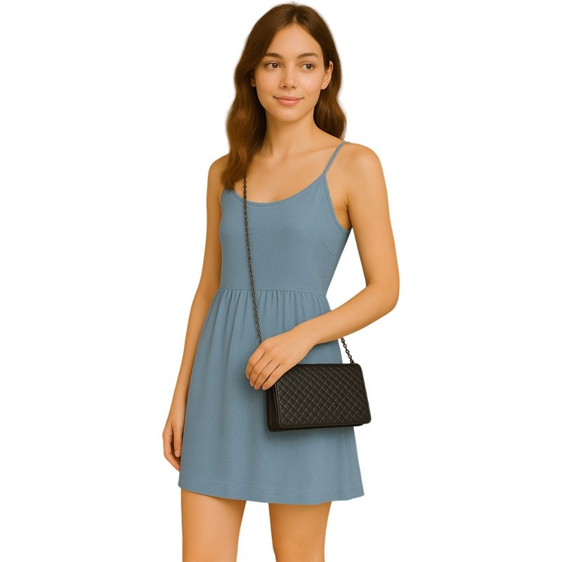 CROSS 限量1折 顶级小牛皮编织纹链带包 黑色 WOC - 侧背包/斜挎包 - 真皮 黑色