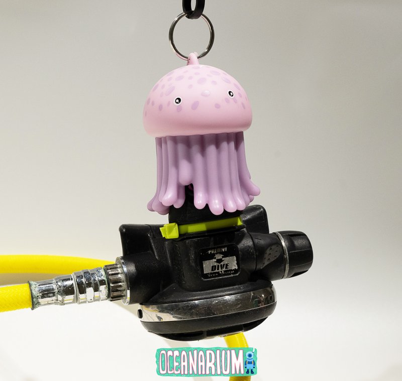 水母备用调节器保护套(潜水) - 运动配件 - 乳胶 紫色