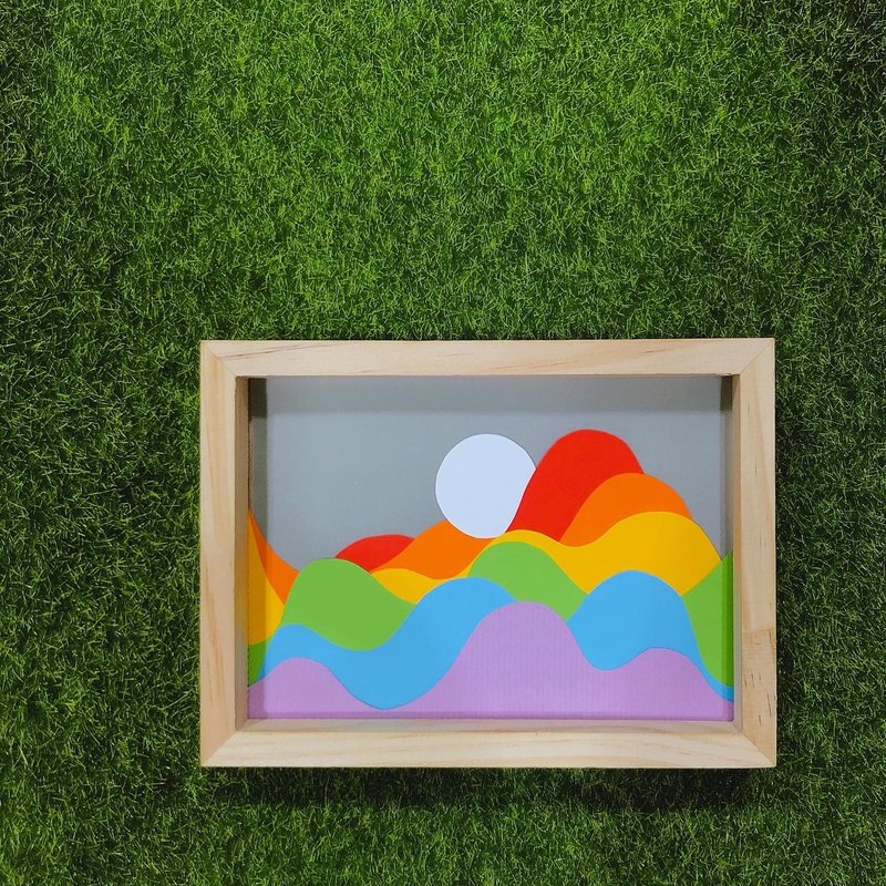 彩虹 Rainbow 编号R002 - 剪影男纸系列 纸张创作艺术摆设 - 摆饰 - 纸 