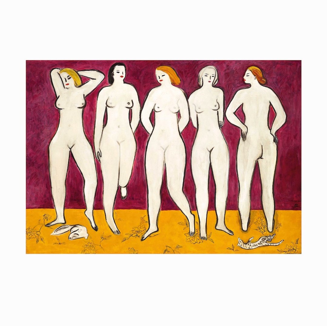 【艺术挂画】五裸女 | 常玉 - 海报/装饰画/版画 - 纸 