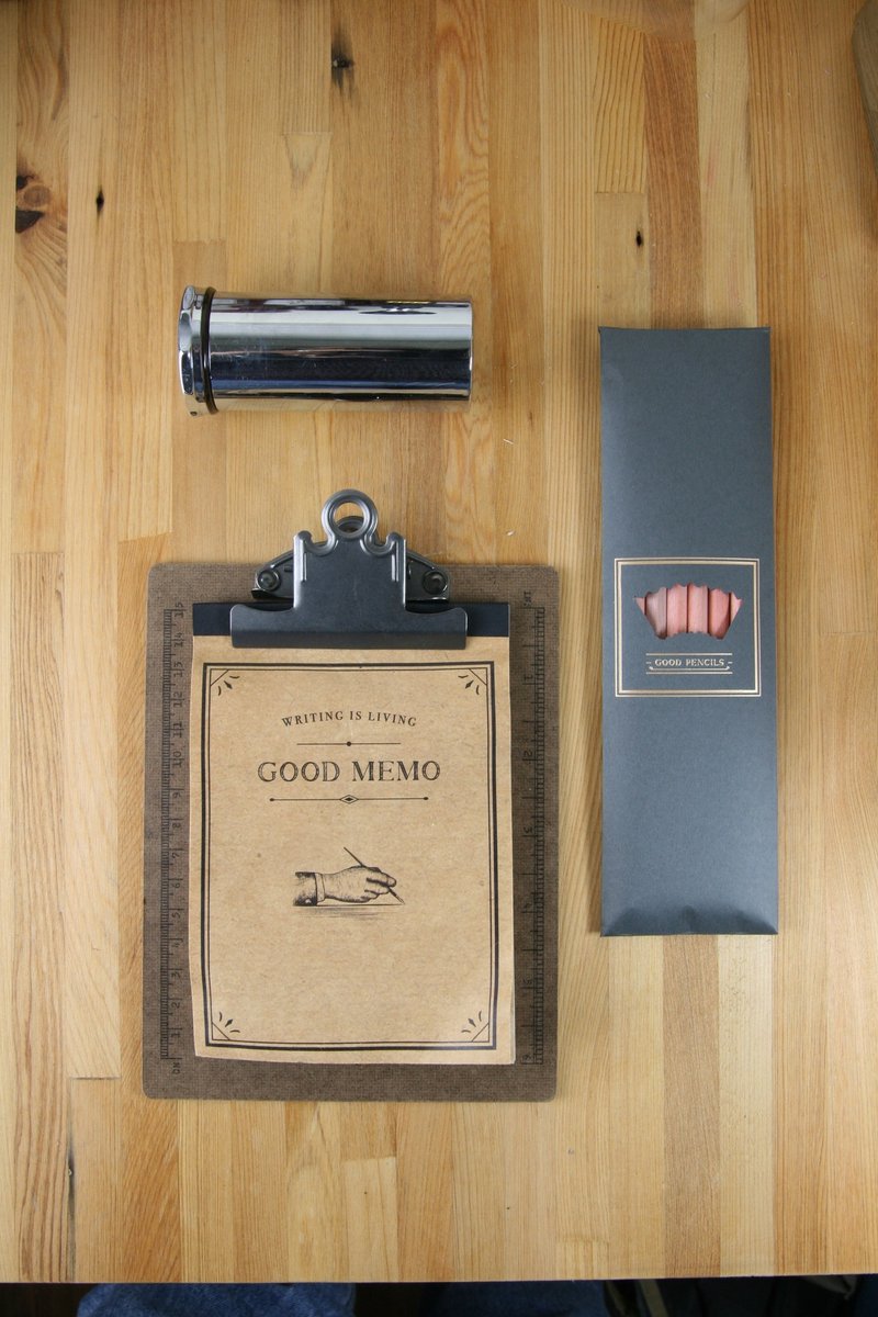 纪录每个灵感时分！随行纪录版夹组 Good Board + Good Memo - 便条纸/标签贴 - 纸 咖啡色