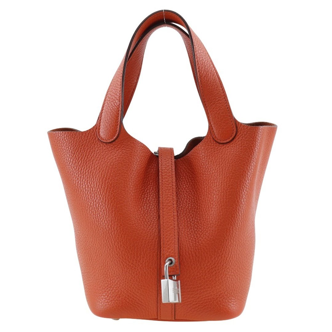 【日本直送】爱马仕 HERMES Picotin Lock PM 手提包 Taurillon Clemence 牛皮 橘色/银色五金 X 女仕【二手】 - 手提包/手提袋 - 真皮 橘色