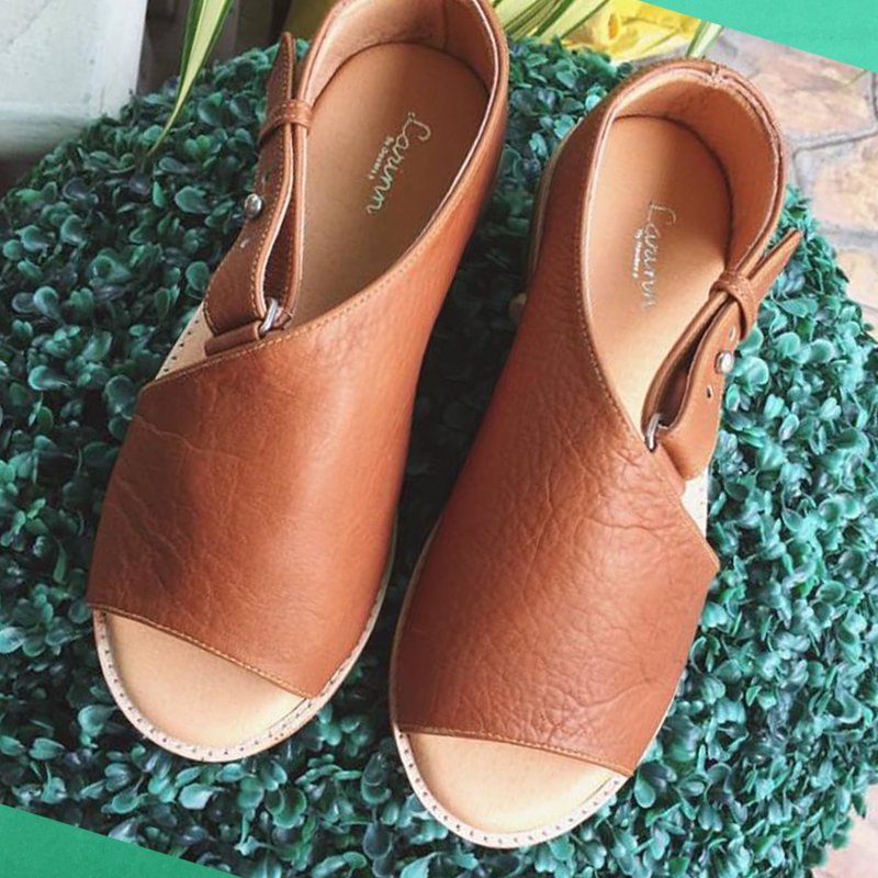 Bottle Shoes - 女款休闲鞋 - 真皮 咖啡色