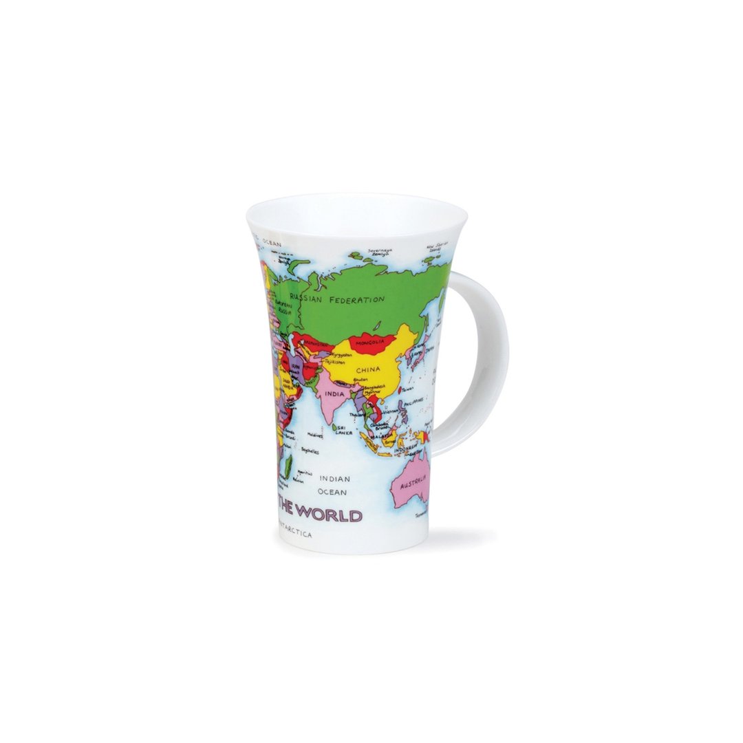 【100%英国制造】Dunoon 世界地图骨瓷马克杯-500ml - 咖啡杯/马克杯 - 瓷 