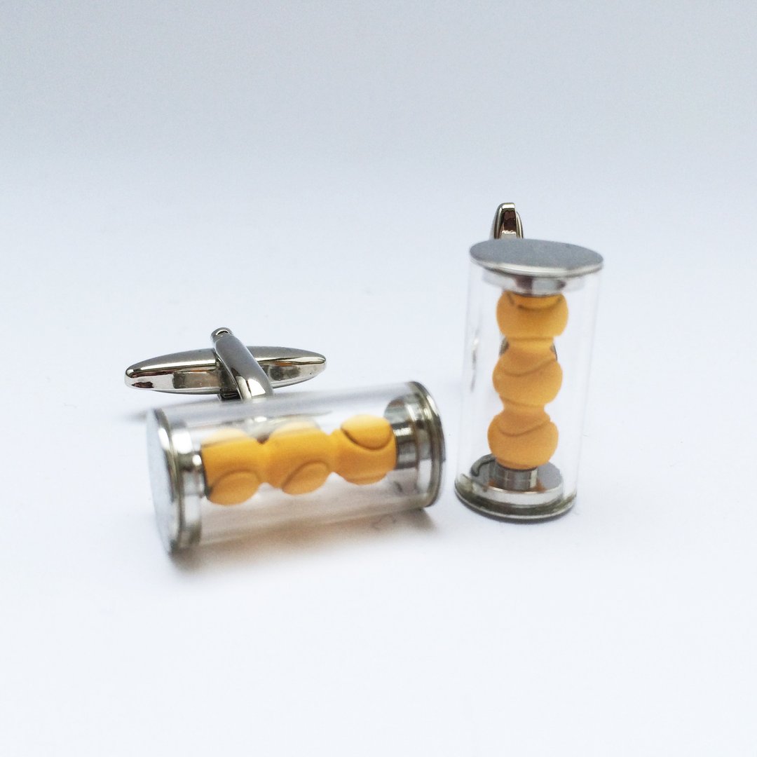 网球袖扣 Tennis Ball Cufflink - 袖扣 - 其他金属 