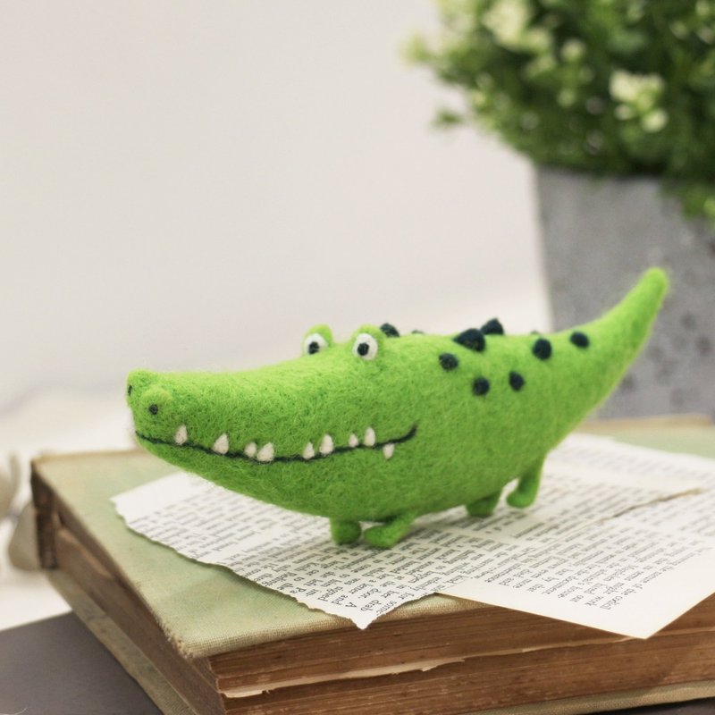 5.7【单堂 · 雕塑课】针毡  / 我想对你说 - 鳄鱼 - 编织/羊毛毡/布艺 - 羊毛 