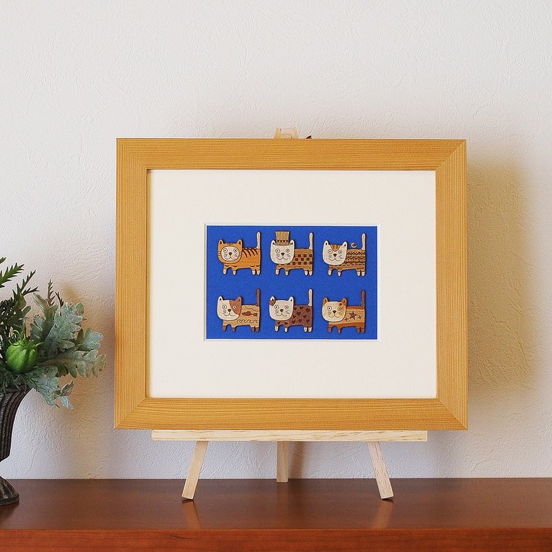 Wooden Art Kit KIHARIE Cat Carnival - 木工/竹艺/纸艺 - 木头 咖啡色