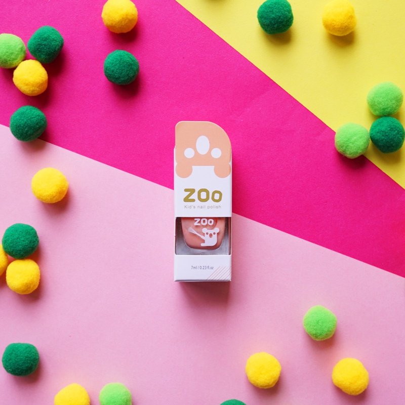 #21 甜橘无尾熊 (蜜桃橘) | ZOOㄖㄨˋ儿童抛弃式指甲油 无毒可撕 - 指甲油/指甲贴 - 颜料 橘色
