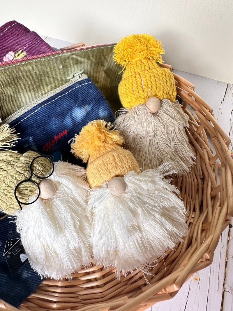 圣诞礼物-老公公/麋鹿/雪人 钥匙圈 - 钥匙链/钥匙包 - 棉．麻 