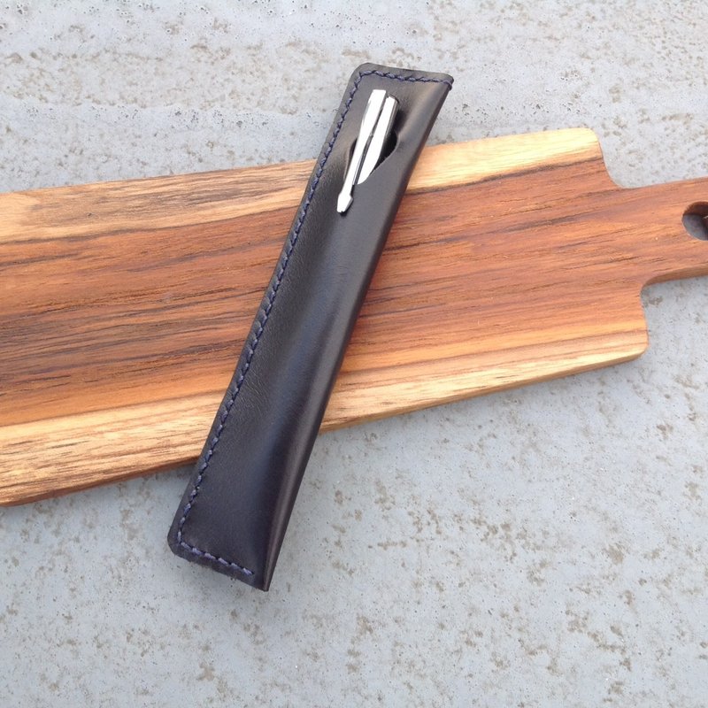 钢笔套,笔插,铅笔盒,笔袋 单支手缝,真皮【届时皮革】黑色 - 铅笔盒/笔袋 - 真皮 黑色