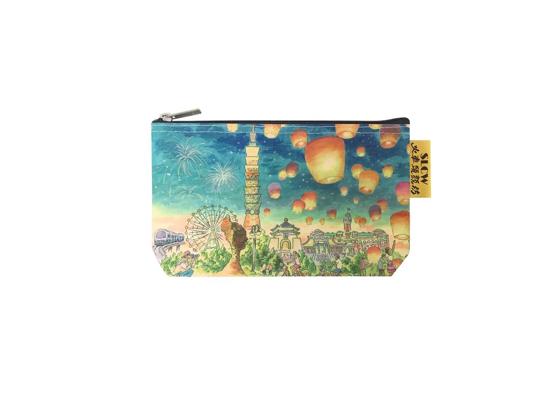 Sunny Bag - 火车头颜坊-多功能棉布文具袋/化妆包-台北印象 - 化妆包/杂物包 - 其他材质 