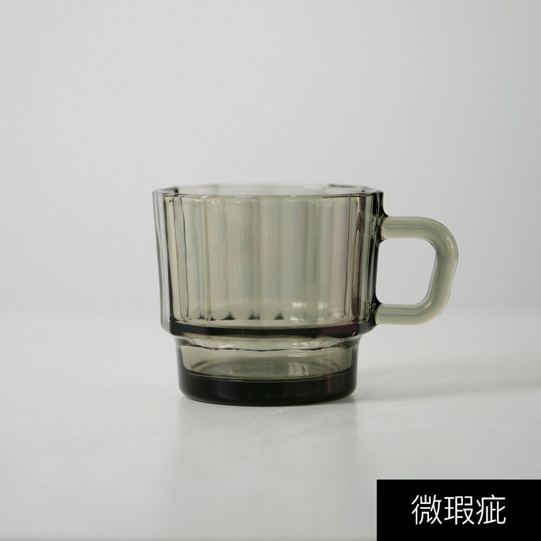 【微瑕疵】HMM W Glass- 橄榄灰绿玻璃杯 300ml 春池玻璃 - 玻璃杯 - 玻璃 卡其色