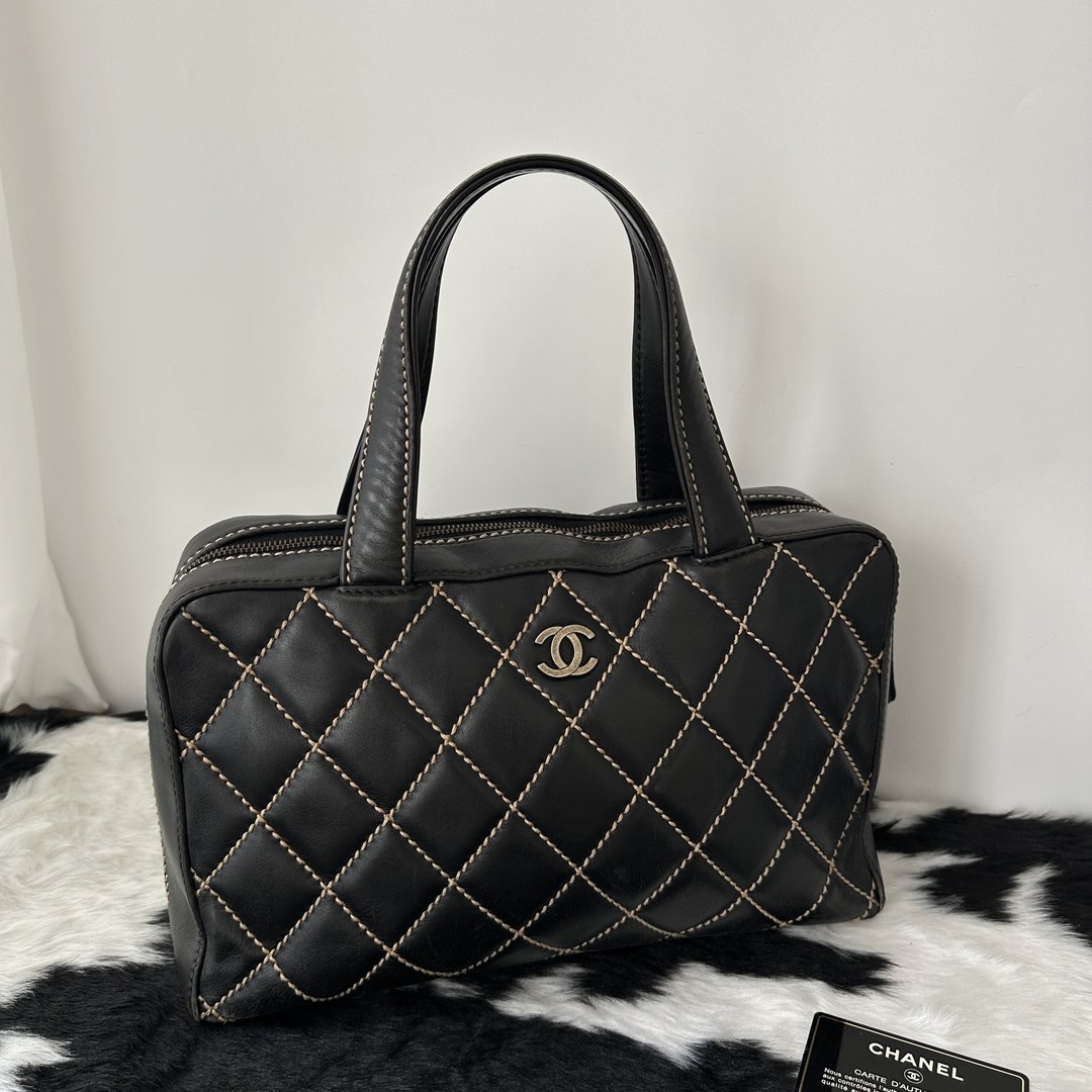 中古包 CHANEL 香奈儿 Boston 包 - 手提包/手提袋 - 真皮 黑色