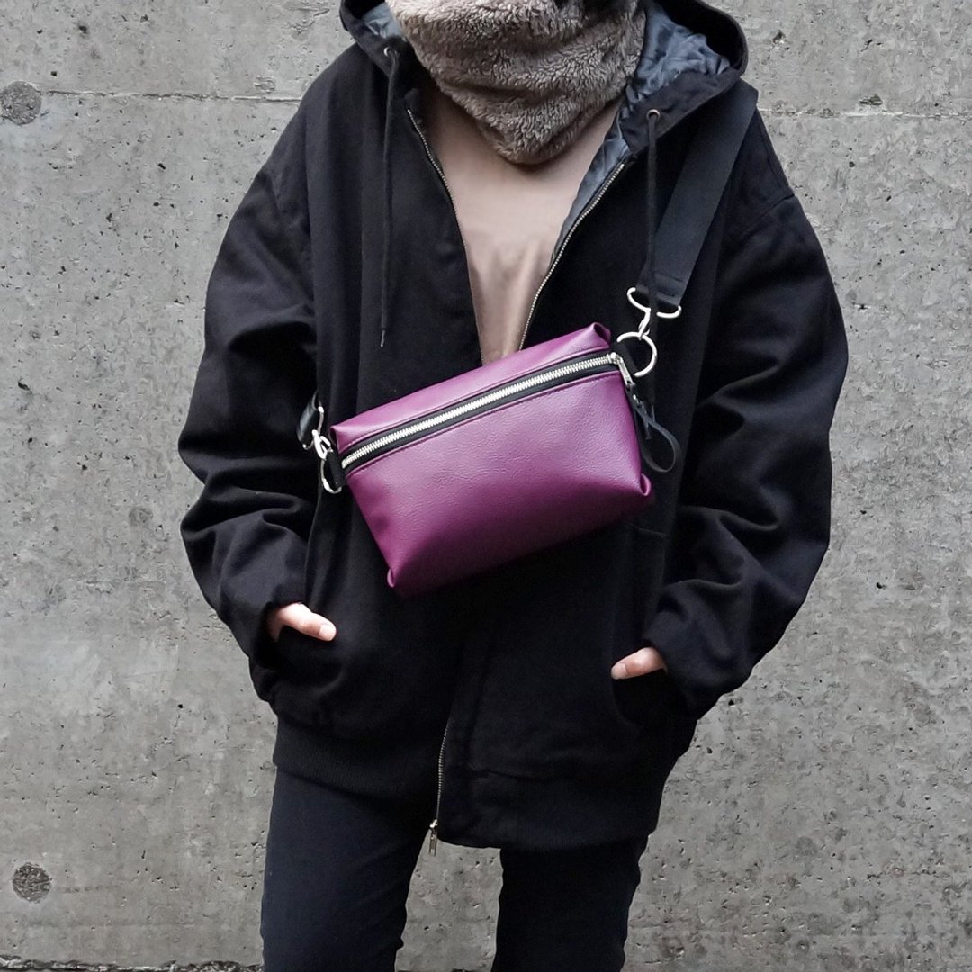 Crossbody bag Burgundy - 侧背包/斜挎包 - 人造皮革 紫色