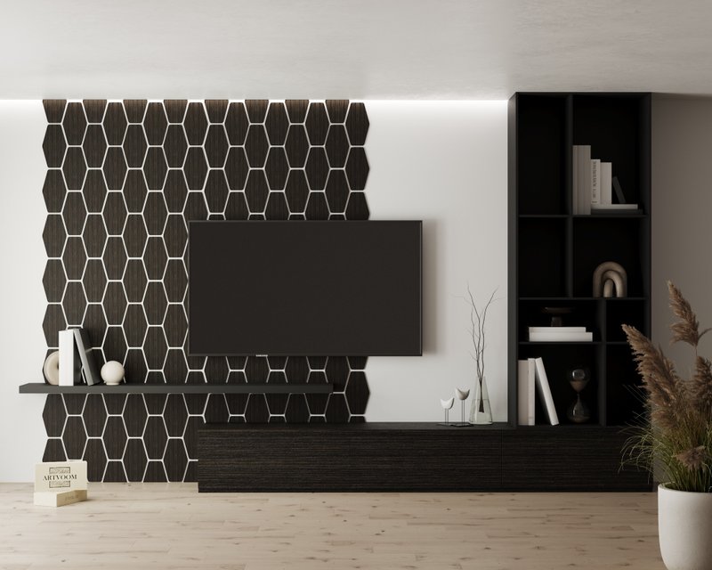 六边形墙板墙板装饰蜂窝墙艺术几何墙艺术 - 墙贴/壁贴 - 木头 