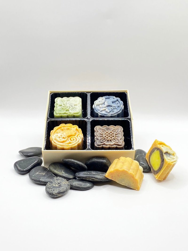 鸿琴生活-逸佳Elegant糕饼皂中皂4入小礼盒 - 其他 - 精油 