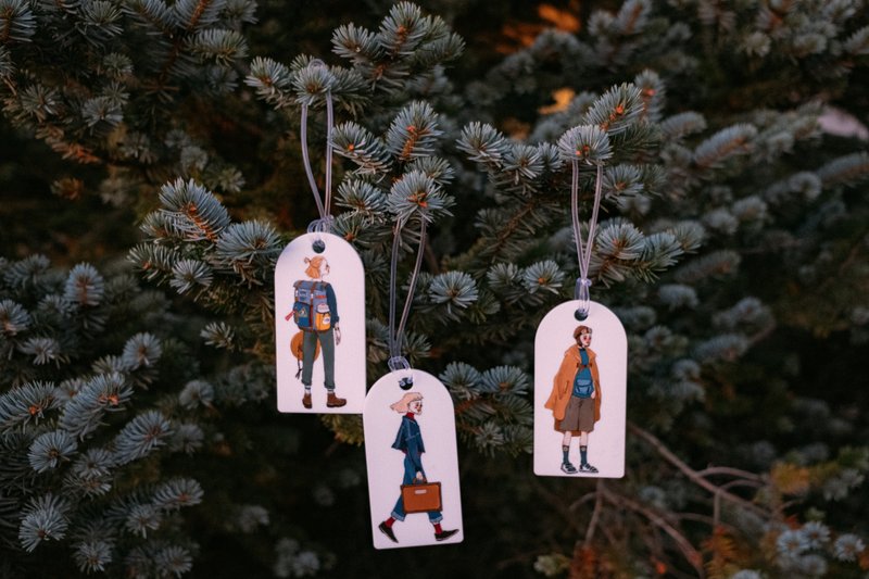 甜蜜旅行压克力行李吊牌 - 行李吊牌 - 塑料 白色