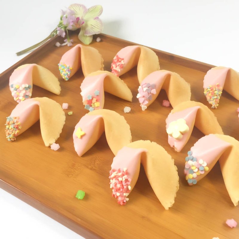 情人节礼物 多款任选 定制化幸运饼干 草莓混合款巧克力 - 巧克力 - 新鲜食材 粉红色