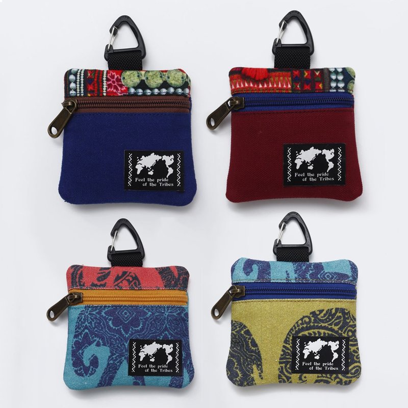 【热门预购】民俗部落登山扣口袋零钱包(5色) IAKP4116,27 - 零钱包 - 聚酯纤维 