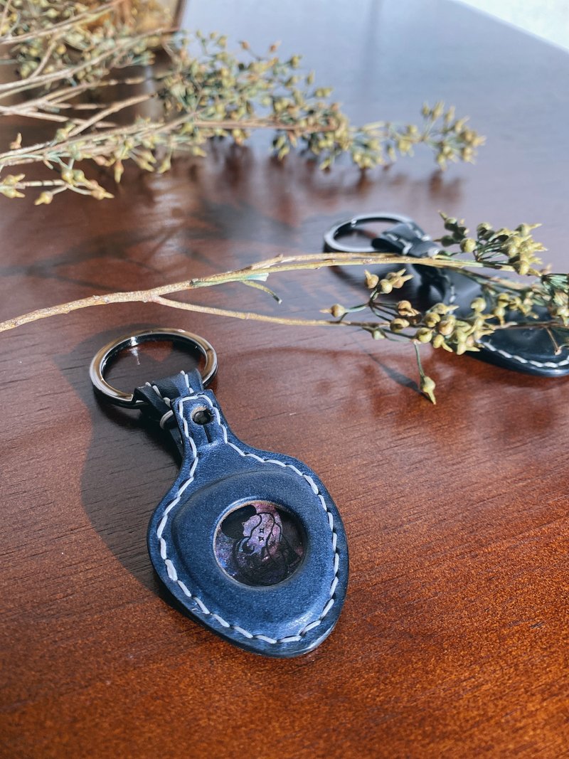 圆圈穿孔结他拨片皮套 LEATHER PICK CASE 匙扣/挂件皮革套 - 吉他配件 - 真皮 多色