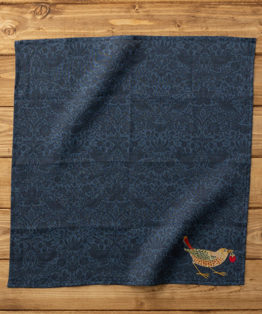 大号麻手帕 威廉莫里斯图案 43×43cm 11.海军蓝-贼鸟B - 其他 - 其他材质 多色