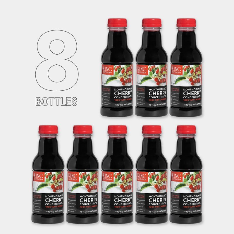 樱桃王 100%天然蒙特罗西浓缩酸樱桃汁 473 ml/ 瓶 -8入组 - 健康/养生 - 浓缩/萃取物 红色