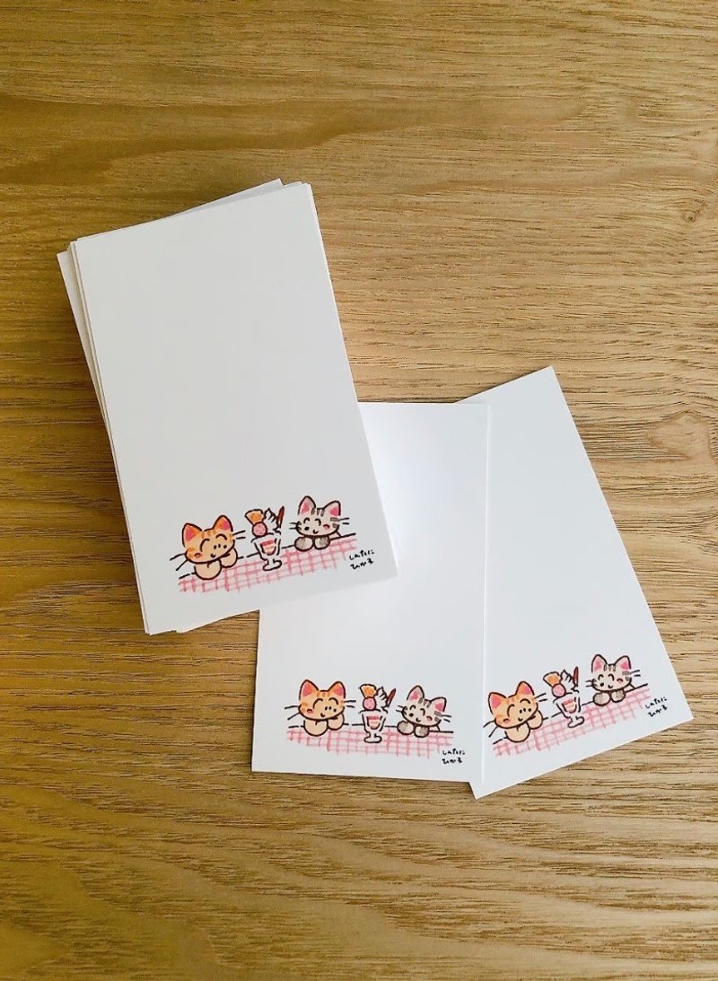 圣代猫 问候小卡 【内含5张】 - 卡片/明信片 - 纸 