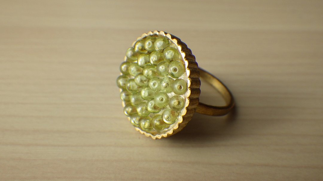 Muscat Tart Ring - 戒指 - 半宝石 绿色