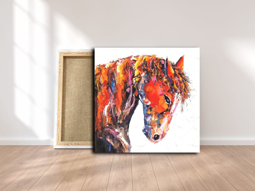 Horse Abstract Art, Orignal Painting, Animals Painting, Animal Wall Decor - 墙贴/壁贴 - 压克力 多色