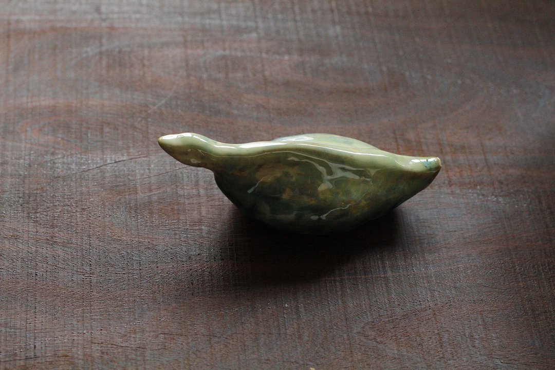 鸟形摆饰/茶道用具 - 摆饰 - 陶 绿色