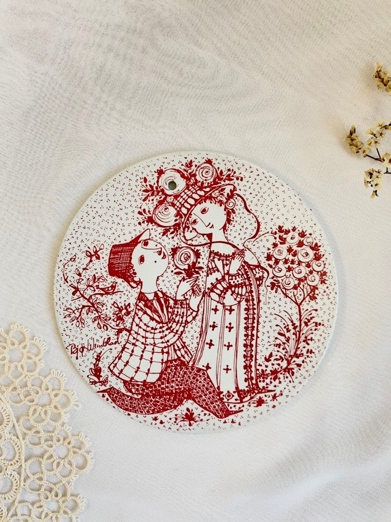 【好日恋物】antique 丹麦挂画壁饰新婚快乐夫妇夫唱妇随美丽好物 - 海报/装饰画/版画 - 瓷 白色