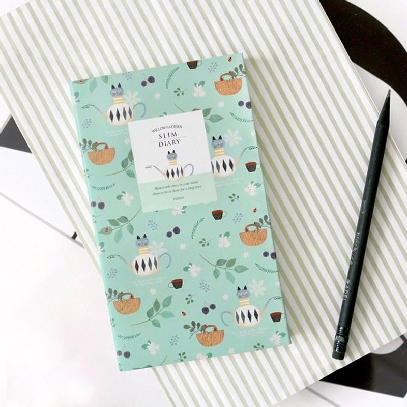 Indigo 柳林风声随身月志(无时效)-薄荷绿茶猫,IDG74594 - 笔记本/手帐 - 纸 绿色