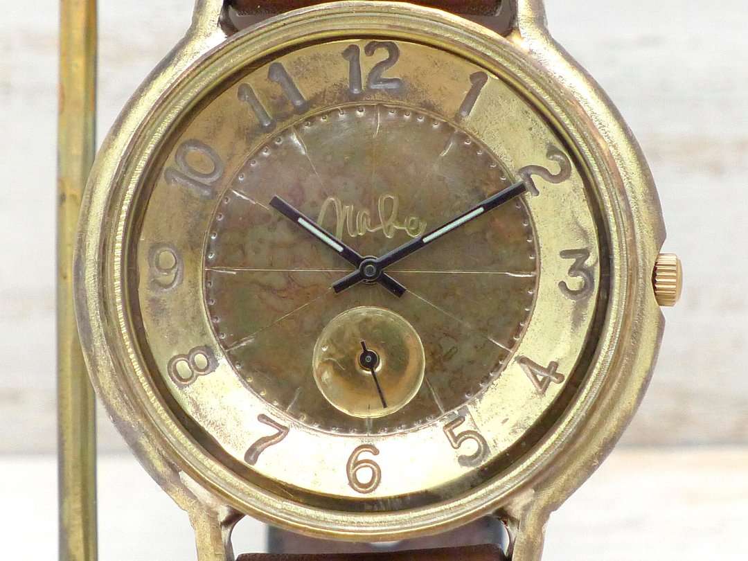 GRANDAD-B-SS2 Arabia 42mm Brass Brass Model Small Second (JUM116SS2 Arabia) Handmade Watch - 女表 - 铜/黄铜 金色