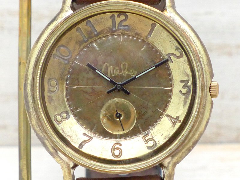 GRANDAD-B-SS2 Arabia 42mm Brass Brass Model Small Second (JUM116SS2 Arabia) Handmade Watch - 女表 - 铜/黄铜 金色