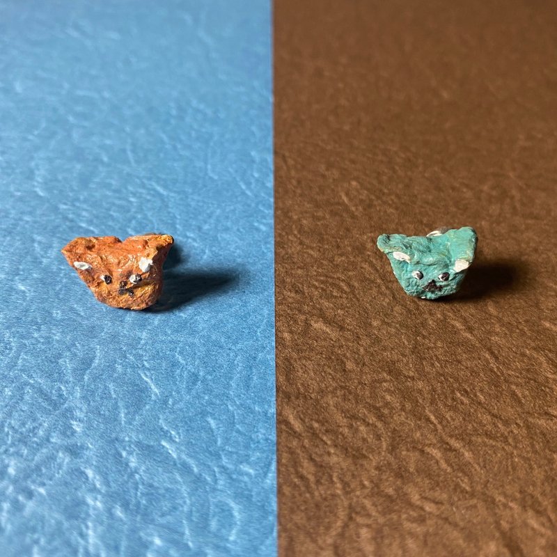 猫咪好朋友手作耳环 - 纸浆陶土耳环 - 耳环/耳夹 - 纸 