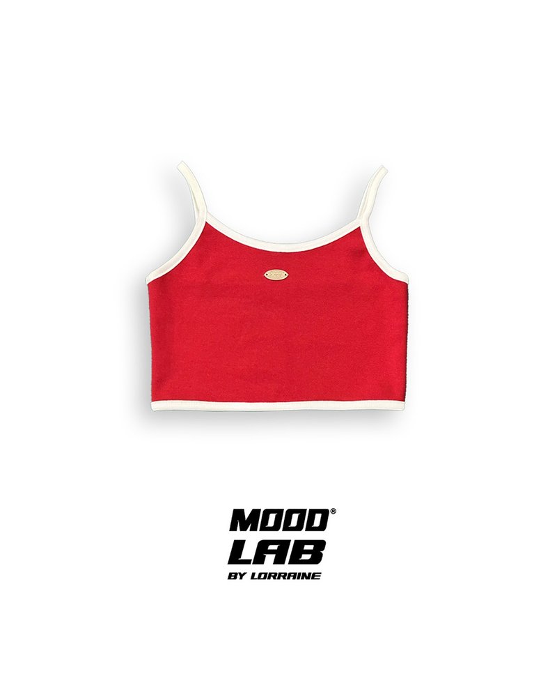 MOODLABBYLORRAINE | 美式复古吊带背心 - 女装背心 - 棉．麻 红色