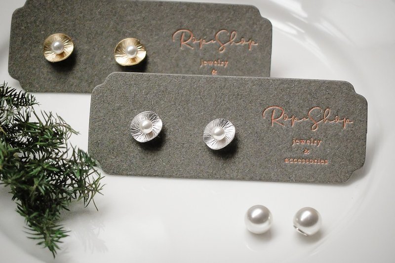 ROPEshop之【珠缎光】耳饰925纯银耳针款。白银。 - 耳环/耳夹 - 其他金属 银色