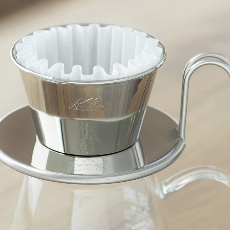 【日本】Kalita TSUBAME 155系列 不锈钢 三孔蛋糕型滤杯 WDS-155 - 咖啡壶/周边 - 不锈钢 银色