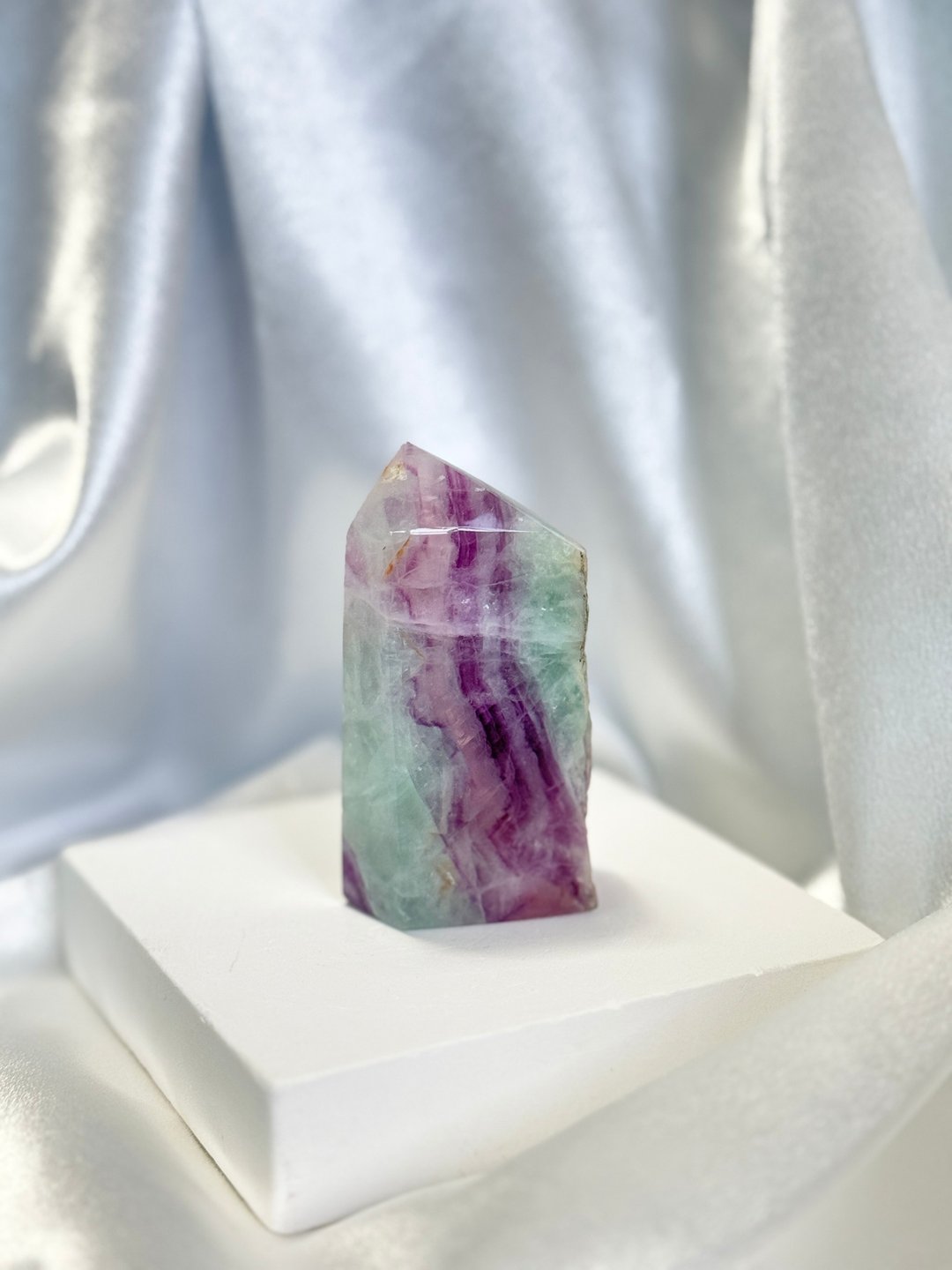情人节礼盒 美国 天然千层萤石原石柱 - 摆饰 - 水晶 多色