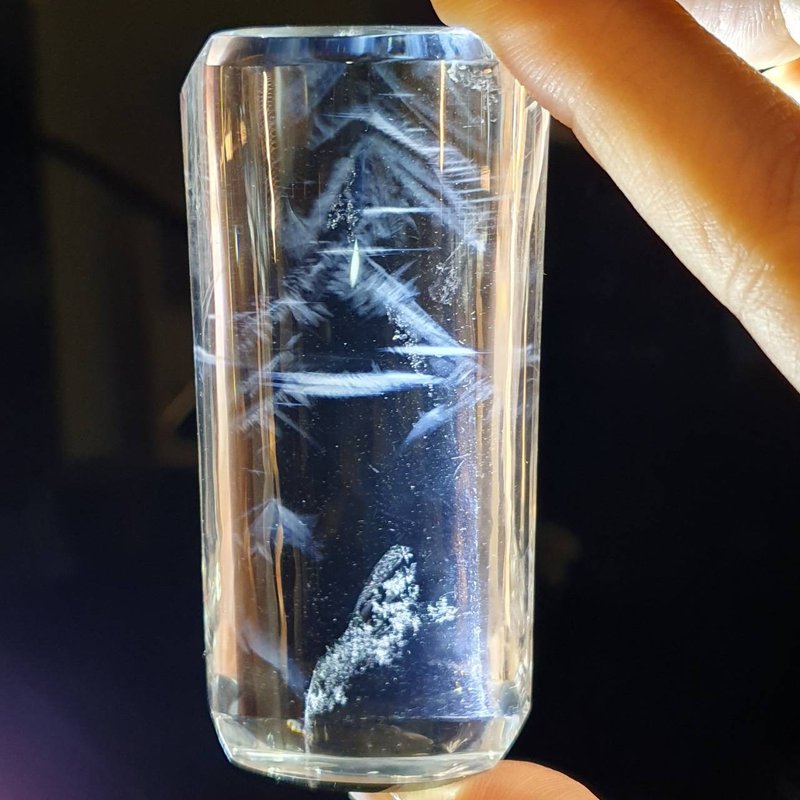 龙彩~ DB14 蓝针水晶 天使的羽毛 108.6g Blue Needle Quartz - 摆饰 - 宝石 白色