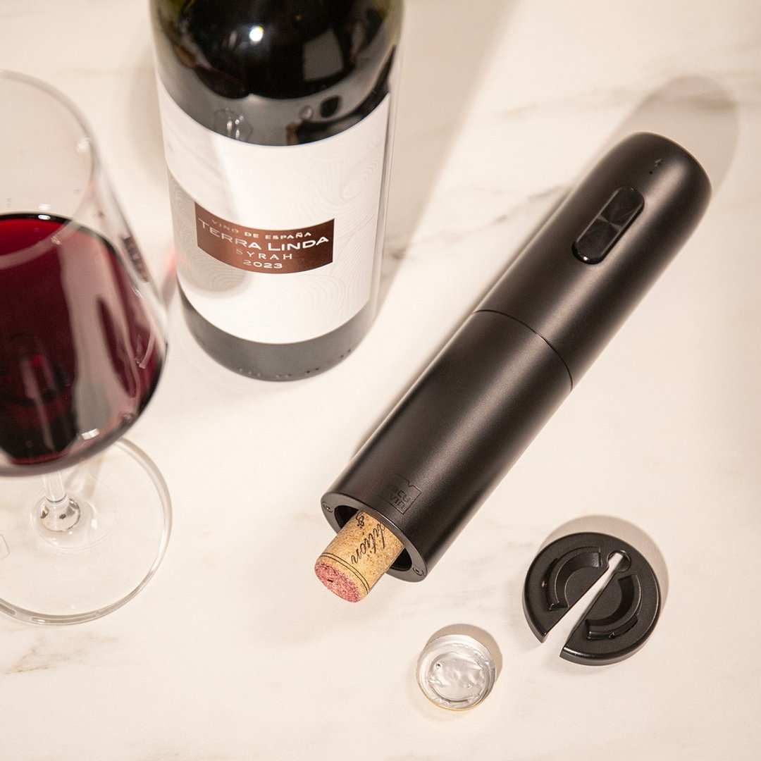 荷兰 Vacu Vin 铝箔刀 + 电动螺旋开酒器 | 开瓶器 铝箔刀 乔迁送礼 - 酒杯/酒器 - 塑料 多色