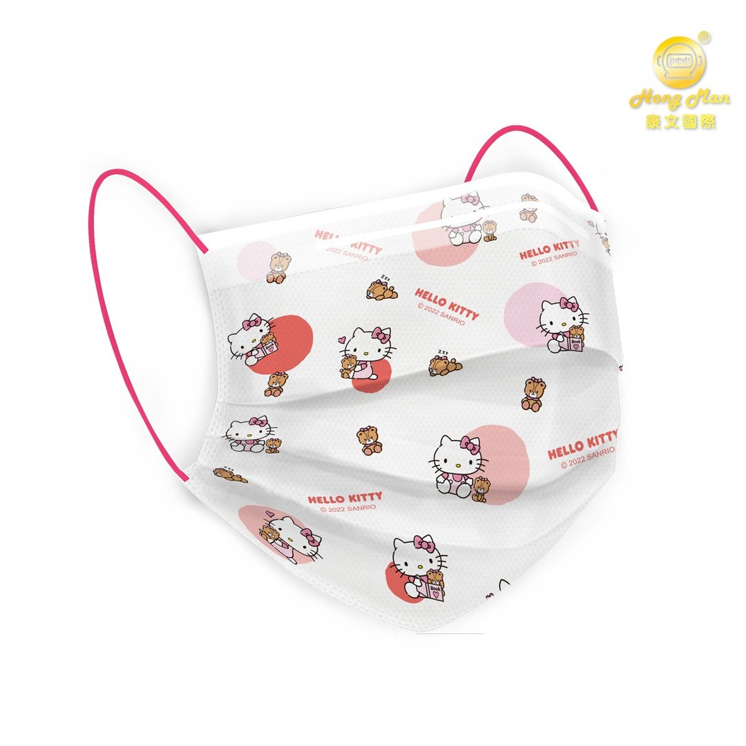 三丽鸥系列 凉感医疗口罩 Hello Kitty 可爱好友 10入/盒 - 其他 - 其他材质 粉红色