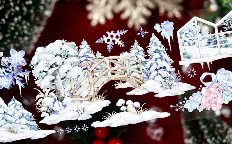 雪野阅冬 PET 纸胶带 贝壳光 10米卷 - 纸胶带 - 其他材质 多色