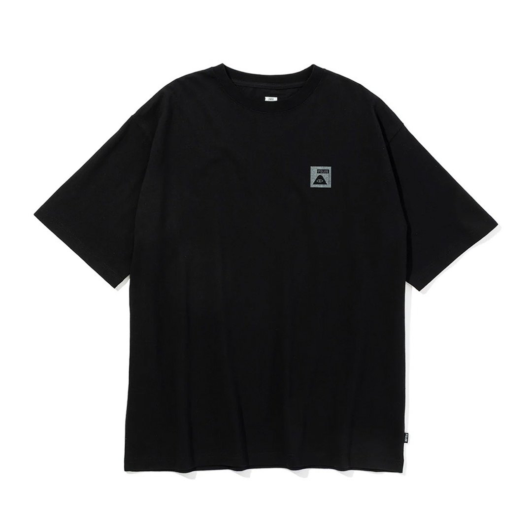 日本限定 POLER SUMMIT RELAX FIT TEE 经典LOGO舒适宽版短T / 黑 - 男装上衣/T 恤 - 棉 黑色