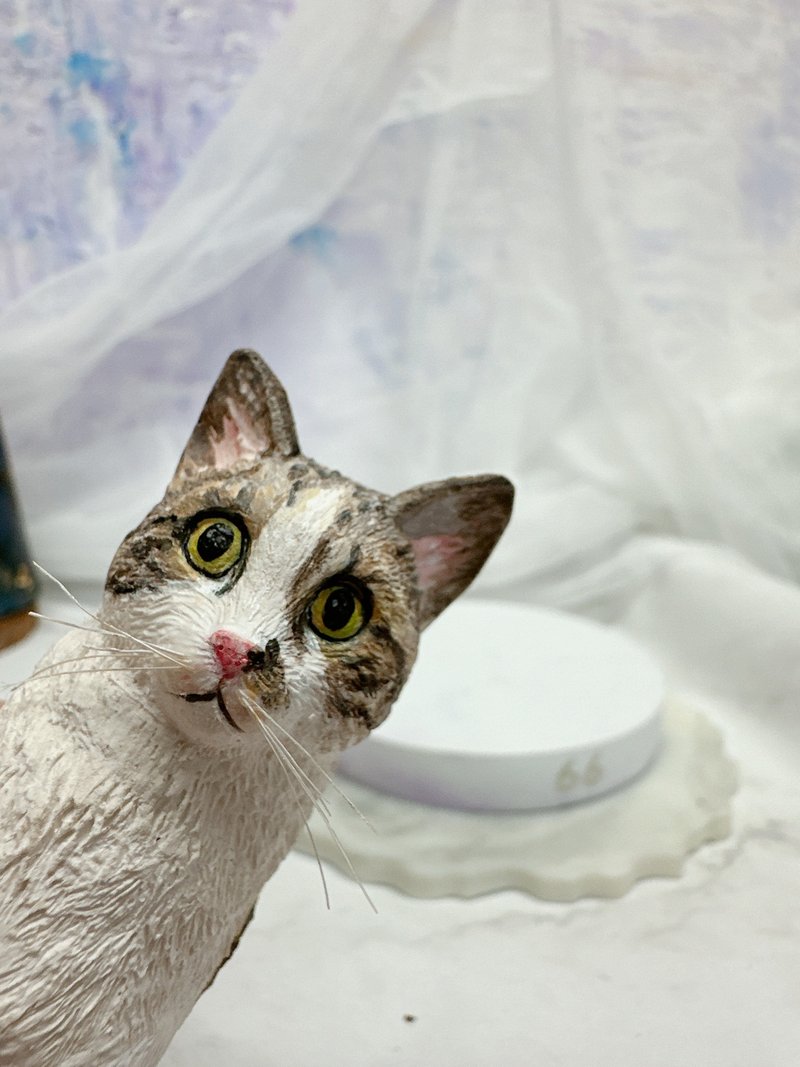 Mü.LAB暮愈 宠物定制化上色-扩香石-猫咪 米克斯 宠物纪念 - 玩偶/公仔 - 其他材质 卡其色