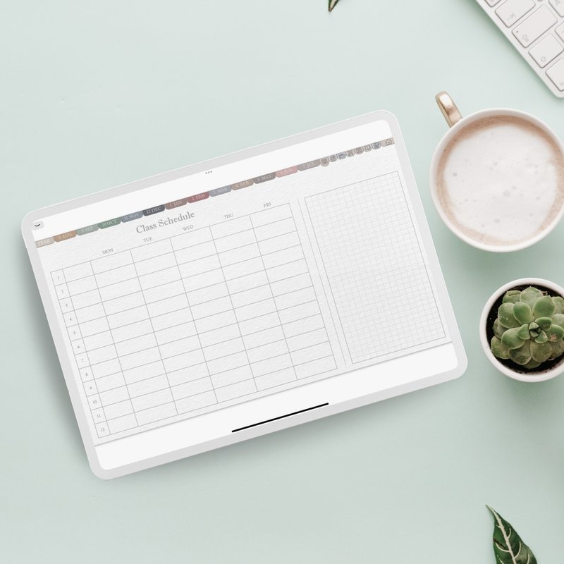 2024 - 2025 学年志| 电子手帐| 方格周计划| 学生电子课表 - 电子手帐及素材 - 其他材质 