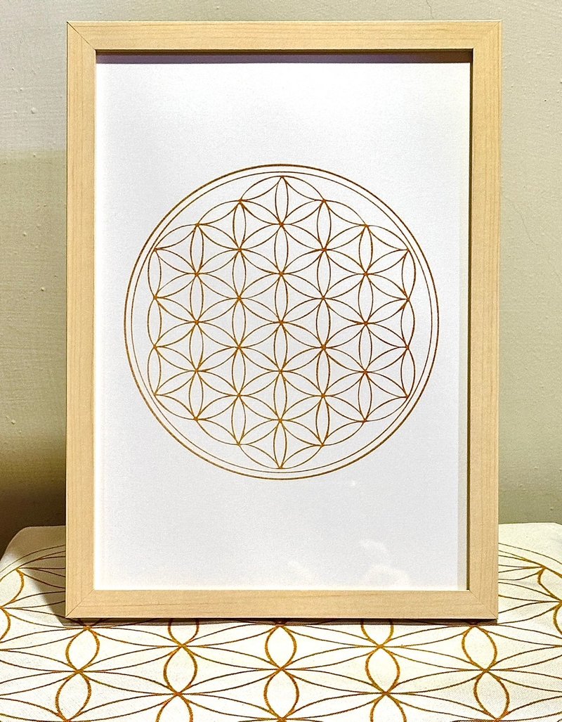 独家创作 温馨正能量补梦网喜悦禅绕生命之花曼陀罗 - 摆饰 - 木头 多色